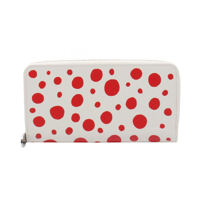Louis Vuitton Round Wallet LV YK Zippy White Rouge Leather Yayoi Kusama