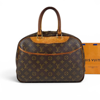 Louis Vuitton Deauville Top Handle Bag Handbag Monogram Lambskin