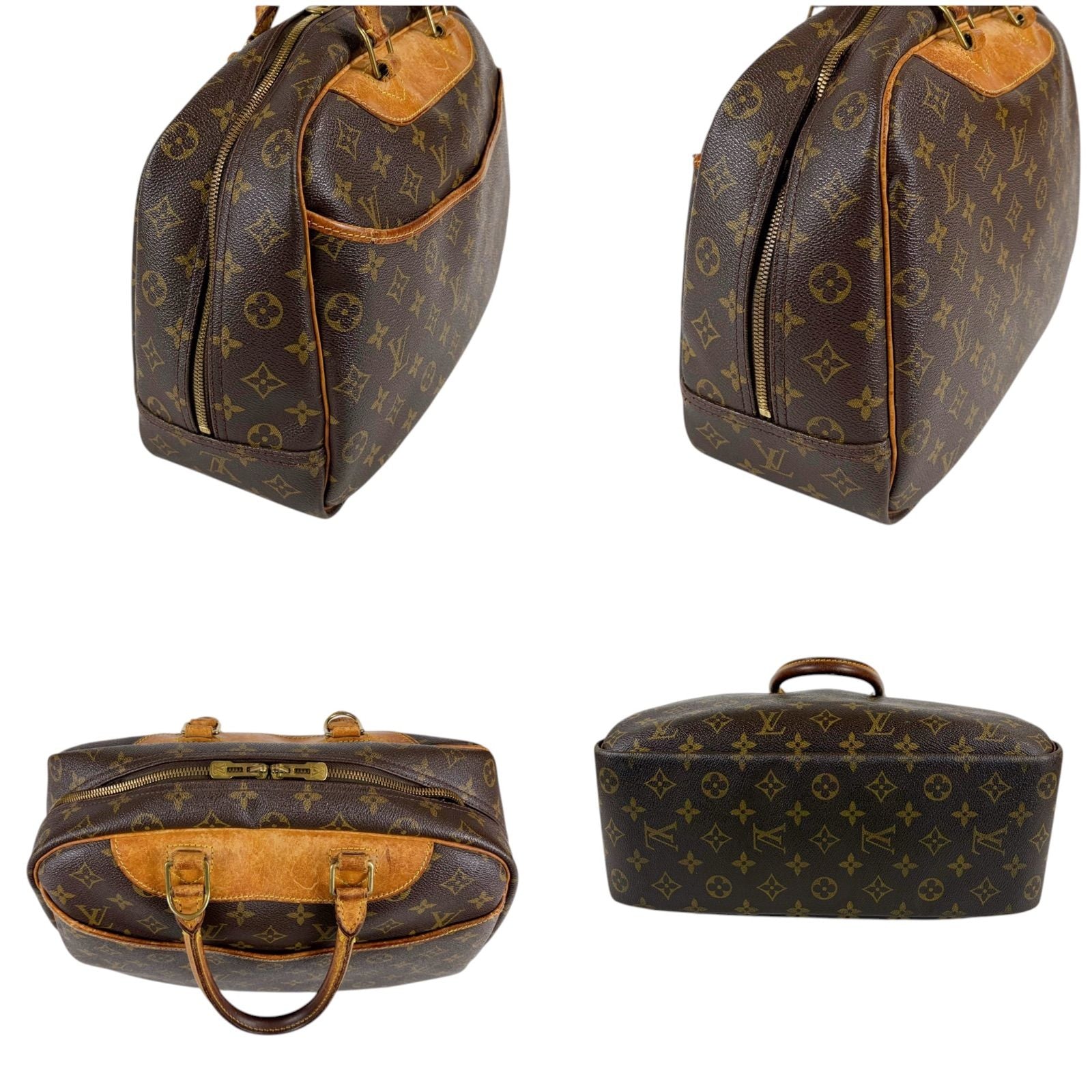 Louis Vuitton Deauville Top Handle Bag Handbag Monogram Lambskin — view 4
