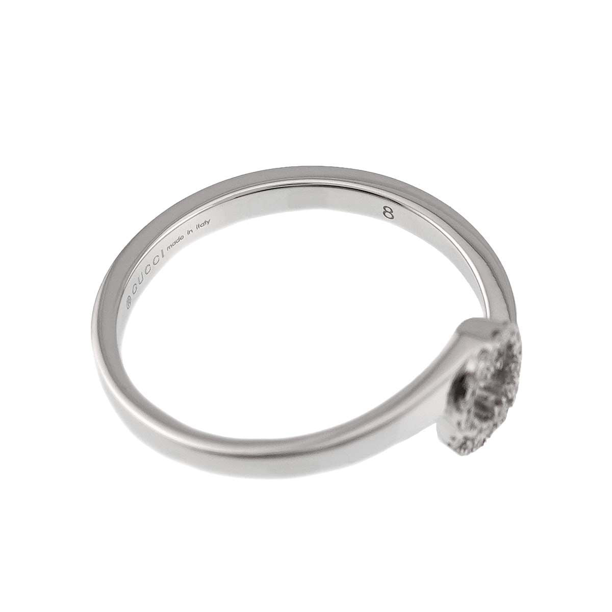 Gucci GG Running Diamond Ring 18K White Gold — view 5