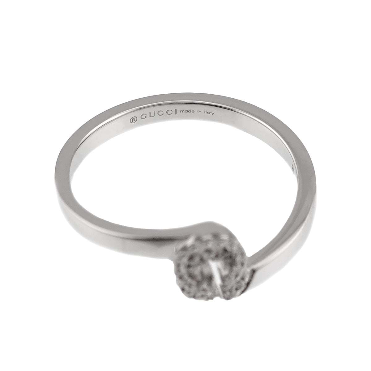 Gucci GG Running Diamond Ring 18K White Gold — view 4