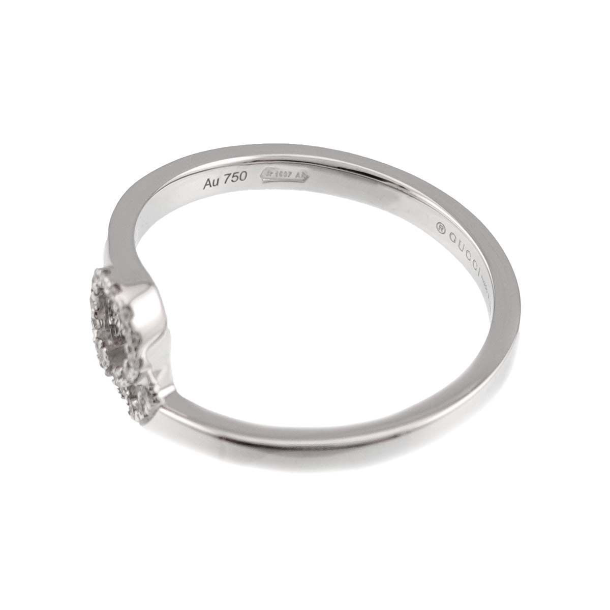 Gucci GG Running Diamond Ring 18K White Gold — view 3