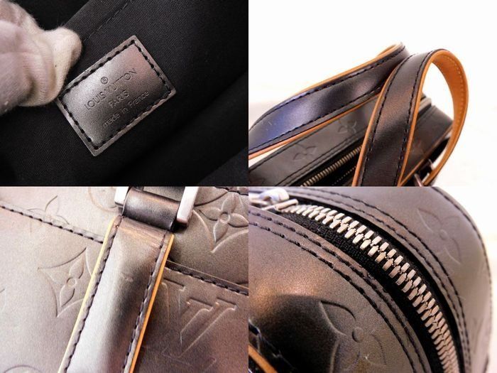 Louis Vuitton Shelton Handbag Monogram Matte Noir — view 4