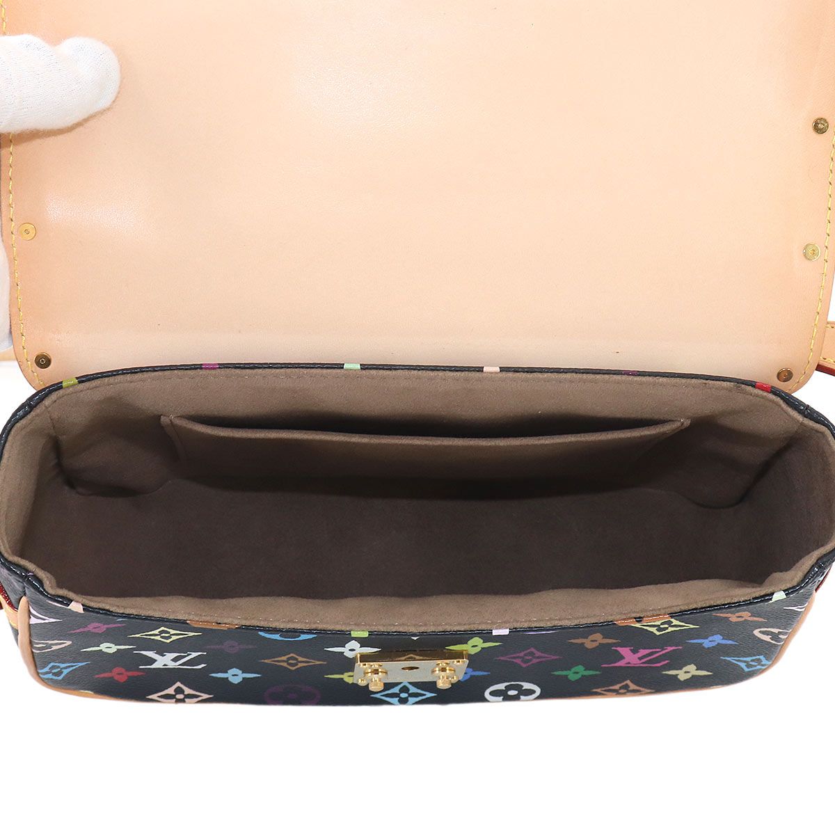 Louis Vuitton Monogram Multicolor Sologne Shoulder Bag Noir — view 7