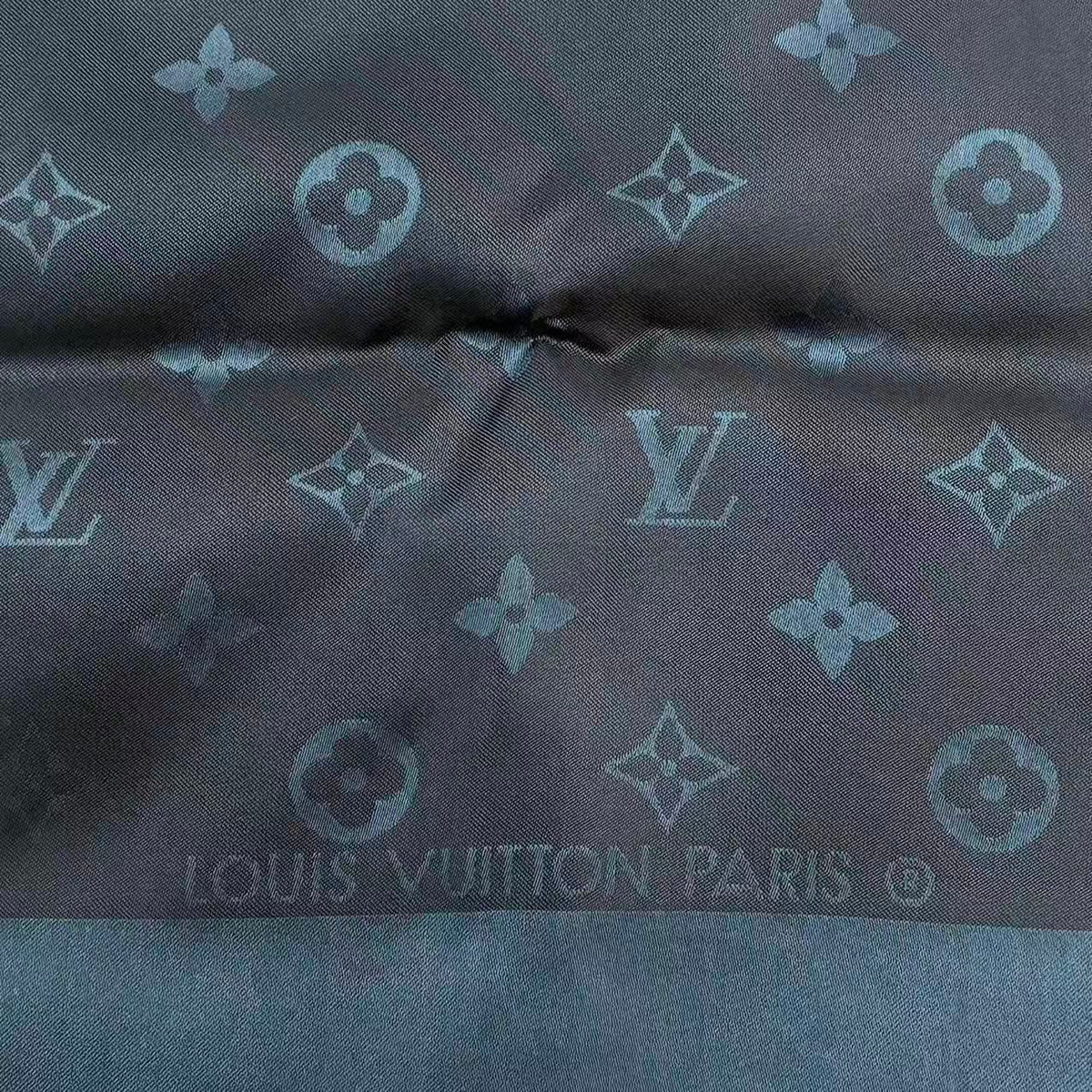 Louis Vuitton Silk Scarf Monogram Navy — view 6