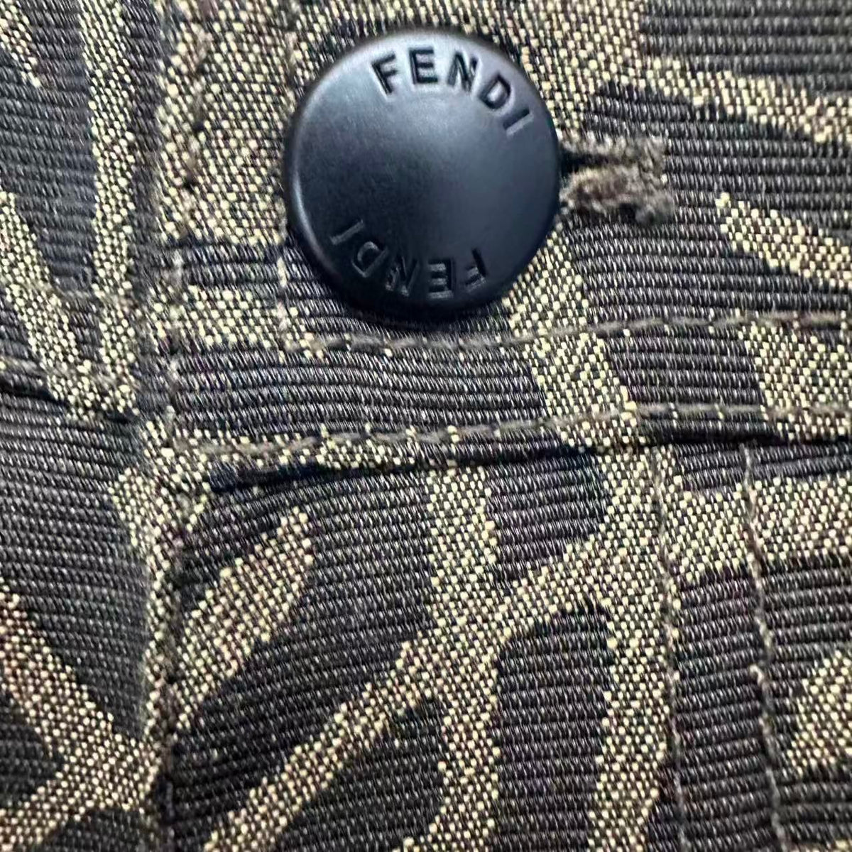 Fendi Zucca Cotton Polyester Pants 36 Brown — view 4