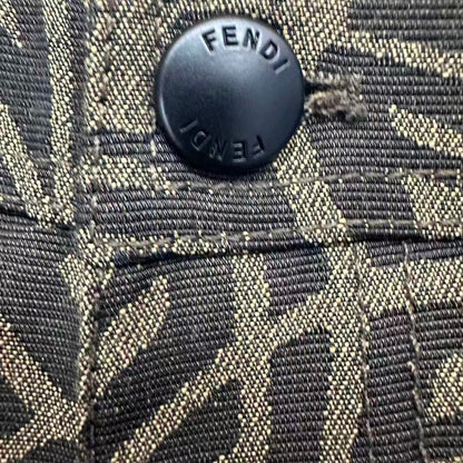 Fendi Zucca Cotton Polyester Pants 36 Brown — view 4