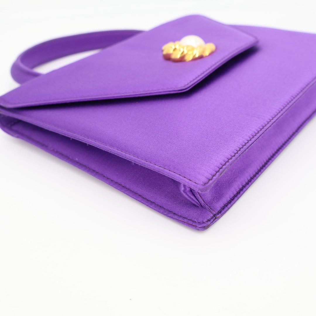 Celine Vintage Satin Top Handle Handbag — view 2