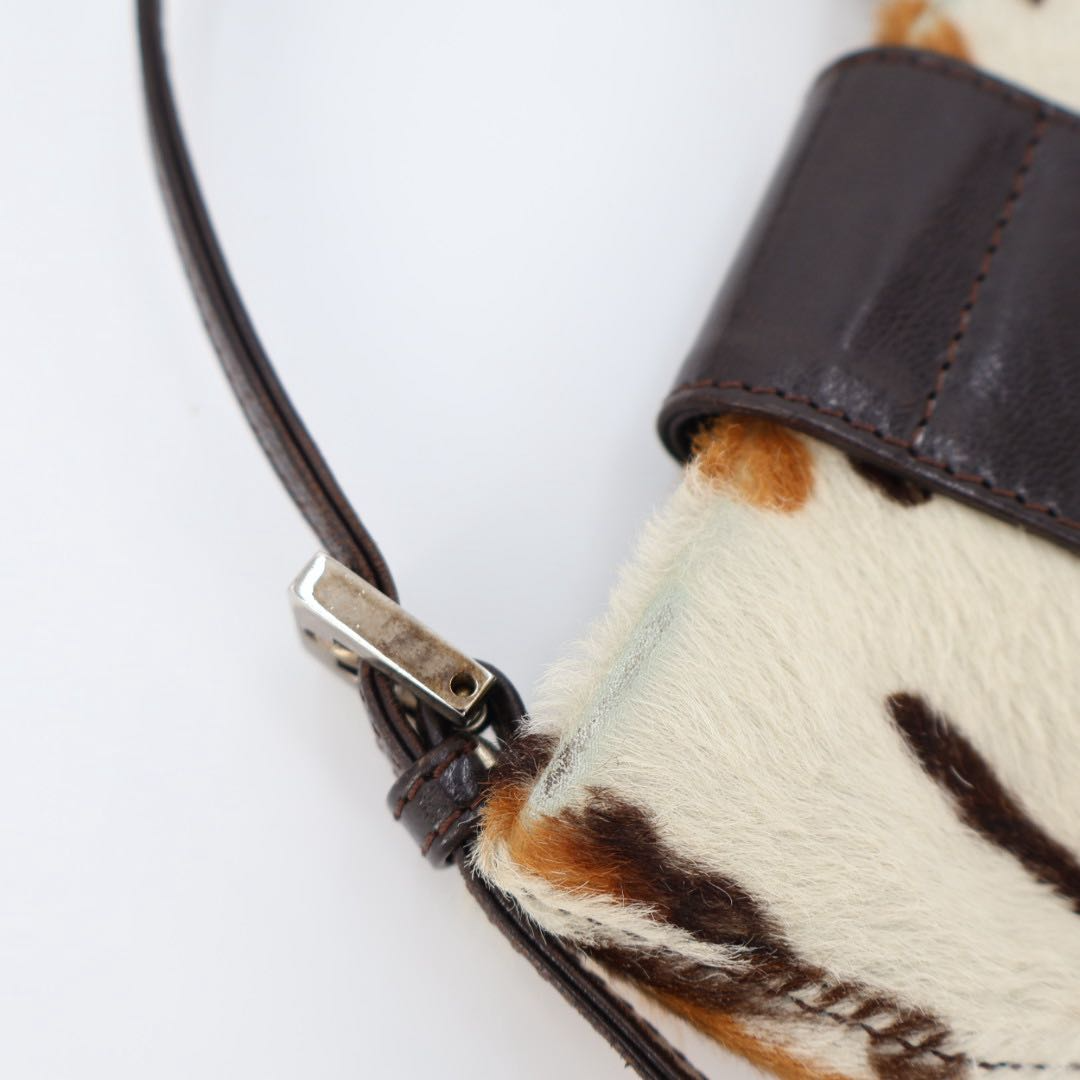 Fendi Mini Croissant Brown Leopard Handbag — view 5