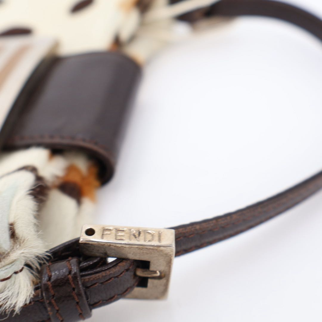 Fendi Mini Croissant Brown Leopard Handbag — view 6