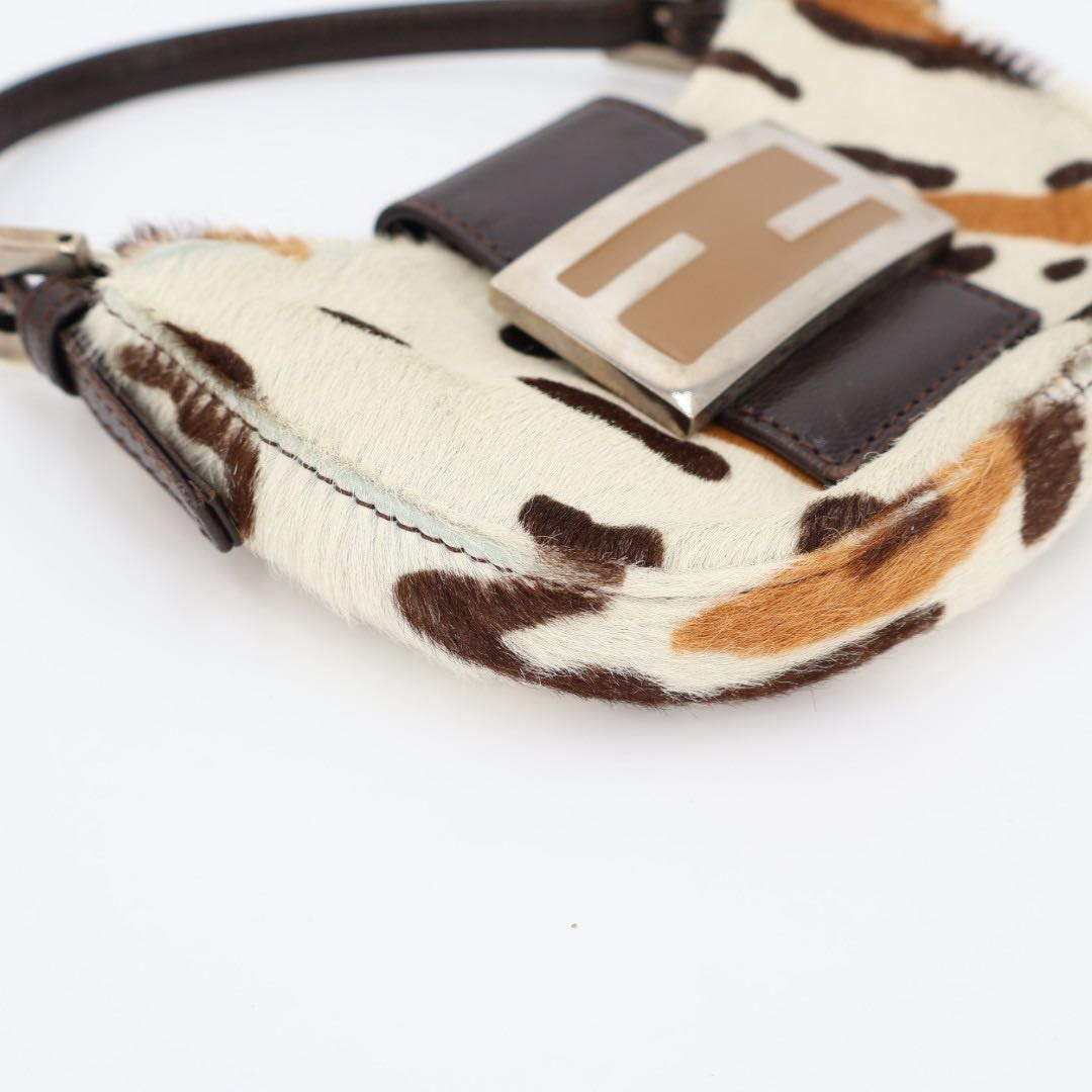 Fendi Mini Croissant Brown Leopard Handbag — view 4