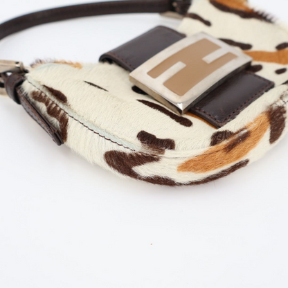 Fendi Mini Croissant Brown Leopard Handbag — view 4