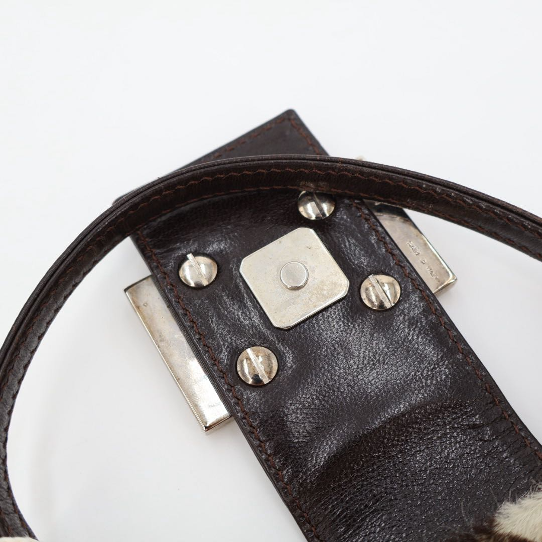 Fendi Mini Croissant Brown Leopard Handbag — view 7