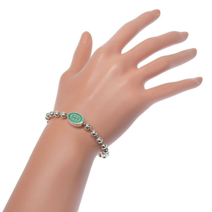 Gucci Interlocking G Ball Chain 925 Sterling Silver Bracelet — view 2