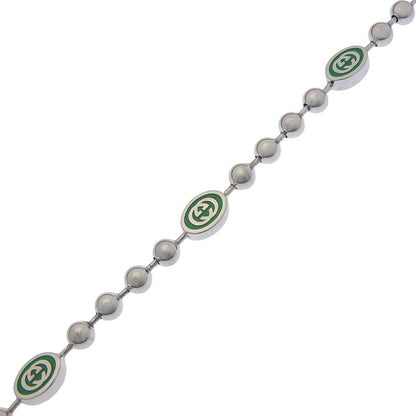Gucci Interlocking G Ball Chain 925 Sterling Silver Bracelet — view 4