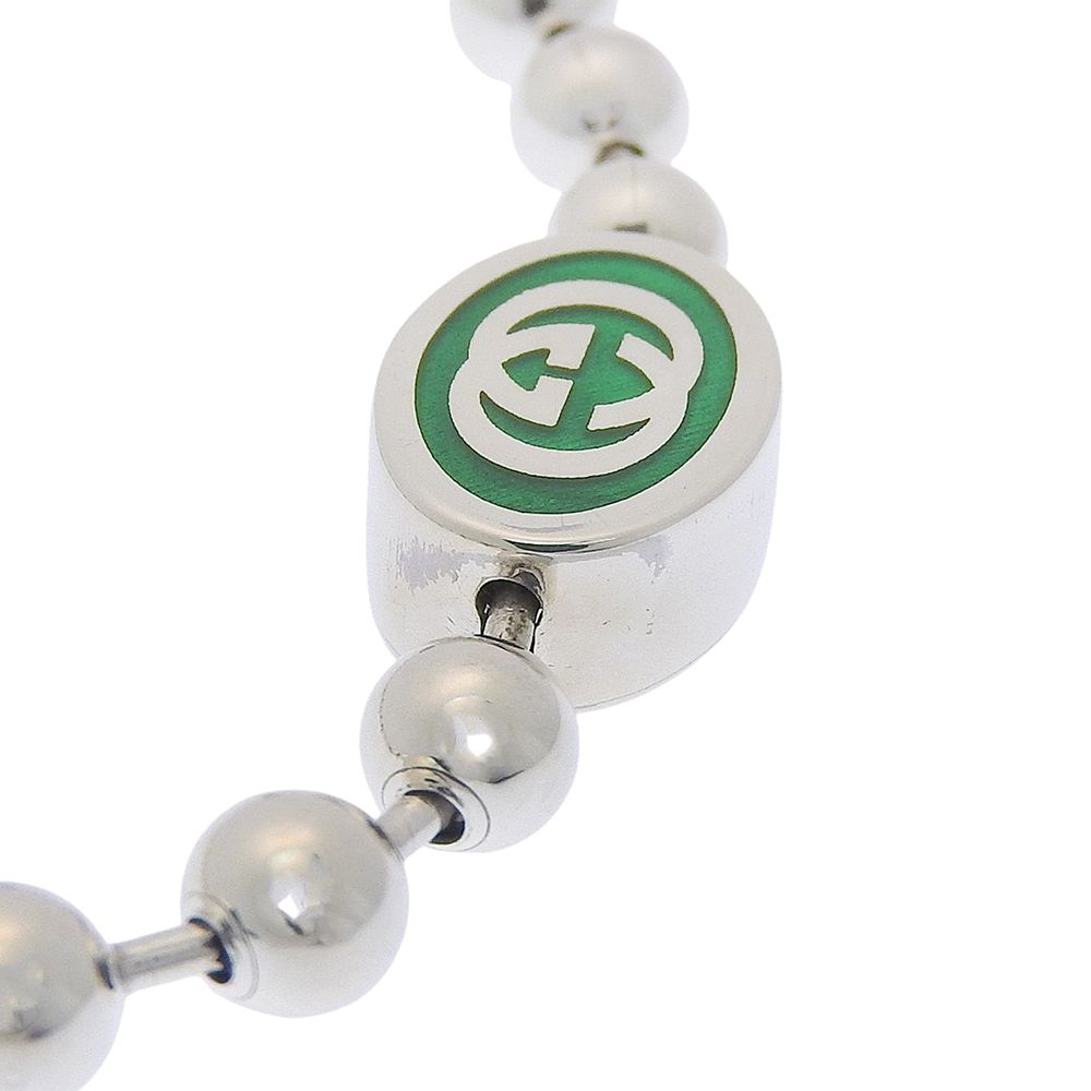 Gucci Interlocking G Ball Chain 925 Sterling Silver Bracelet — view 6