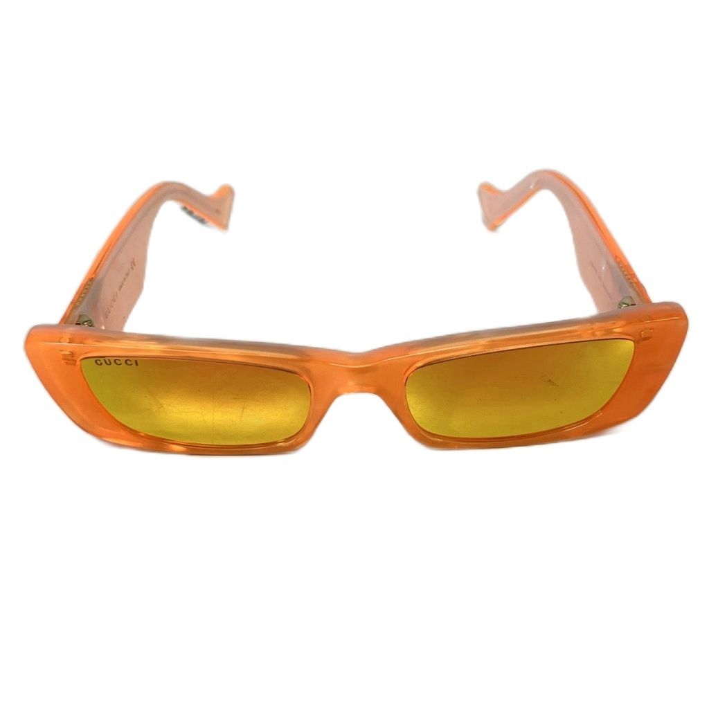 Gucci Sunglasses Rectangular Interlocking G 52 Ro 20 Orange Eyewear — view 2