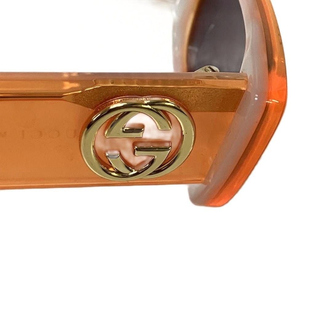 Gucci Sunglasses Rectangular Interlocking G 52 Ro 20 Orange Eyewear — view 8