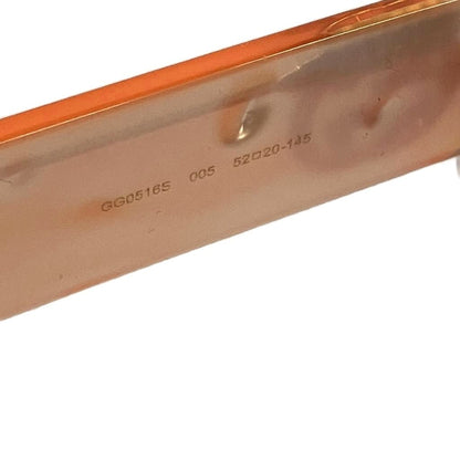 Gucci Sunglasses Rectangular Interlocking G 52 Ro 20 Orange Eyewear — view 7