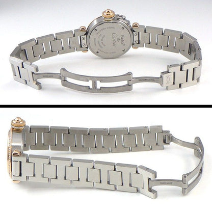 Cartier Watch Miss Pasha Diamond Bezel Silver Sunray Dial 18K Pink Gold SS — view 3