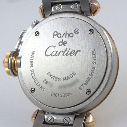 Cartier Watch Miss Pasha Diamond Bezel Silver Sunray Dial 18K Pink Gold SS — view 4