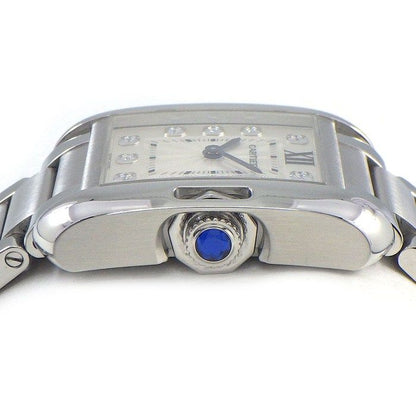 Cartier Watch Tank Anne Gray 11 Points Diamond Index Rectangular Silver — view 2