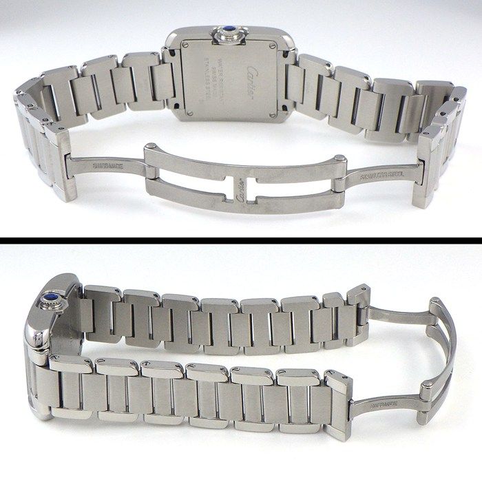 Cartier Watch Tank Anne Gray 11 Points Diamond Index Rectangular Silver — view 3