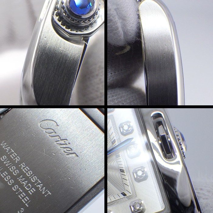 Cartier Watch Tank Anne Gray 11 Points Diamond Index Rectangular Silver — view 6