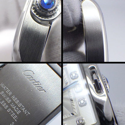 Cartier Watch Tank Anne Gray 11 Points Diamond Index Rectangular Silver — view 6