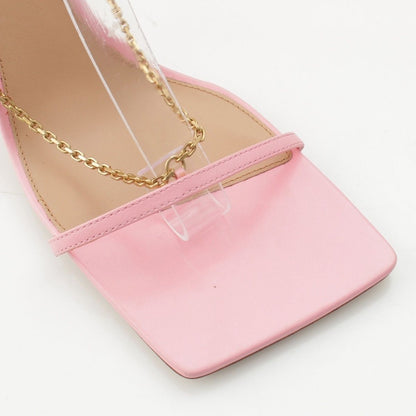 Bottega Veneta Chain Strap Pin Sandals Pink Gold — view 6