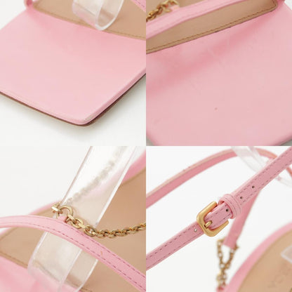 Bottega Veneta Chain Strap Pin Sandals Pink Gold — view 8