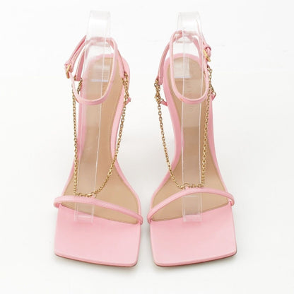 Bottega Veneta Chain Strap Pin Sandals Pink Gold — view 2