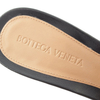 Bottega Veneta Leather Stiletto Heels Square Sandals Black — view 7