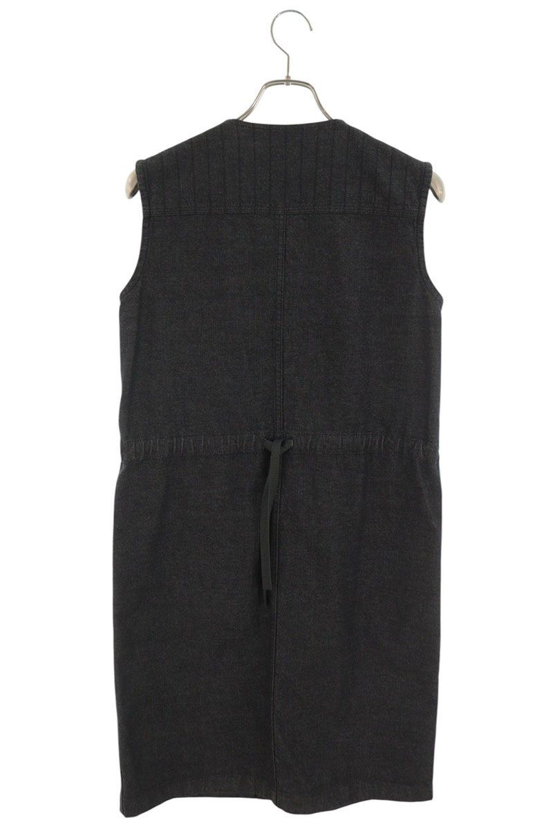 Hermes Sellier Button Cotton Denim Dress 36 — view 2