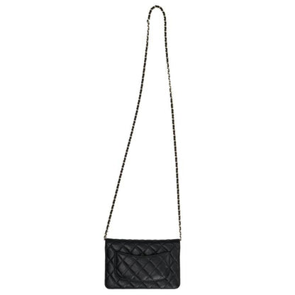 Chanel Quilted Caviar Leather Chain Wallet Shoulder Bag — view 2