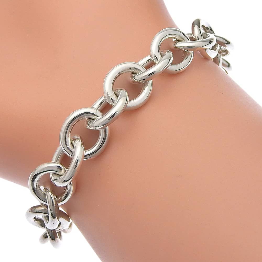 Tiffany & Co Heart Tag 925 Sterling Silver Bracelet — view 3