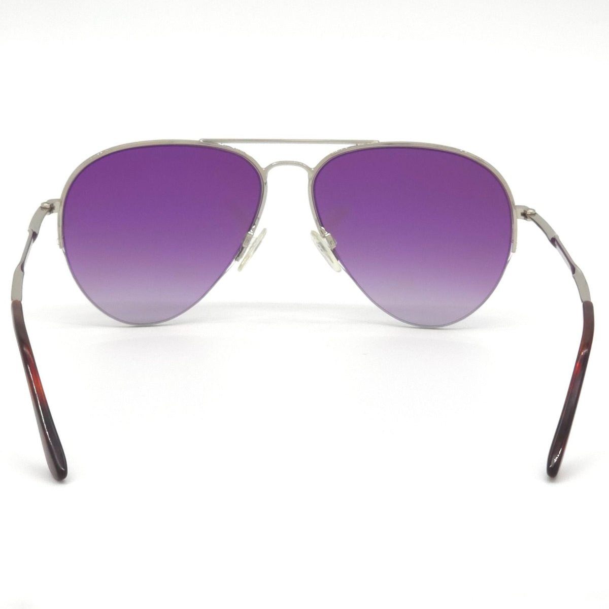 Balenciaga Teardrop Sunglasses Purple Color Gradation Silver Metal Case Cloth — view 2