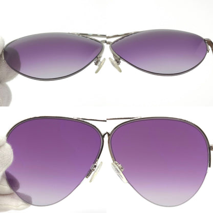 Balenciaga Teardrop Sunglasses Purple Color Gradation Silver Metal Case Cloth — view 5