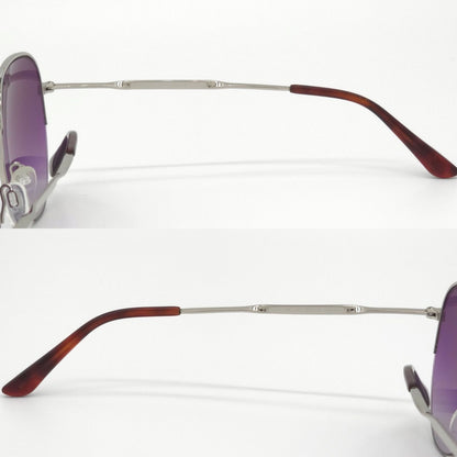 Balenciaga Teardrop Sunglasses Purple Color Gradation Silver Metal Case Cloth — view 7