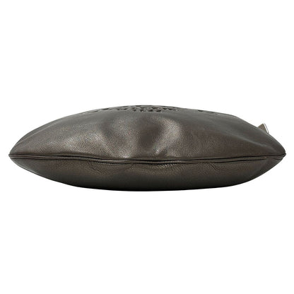Loewe Shoulder Bag Heritage Leather Brown Metallic Logo — view 3