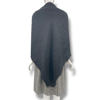 Dior Dress Belt with Shawl Silk Black White 38 — view 4