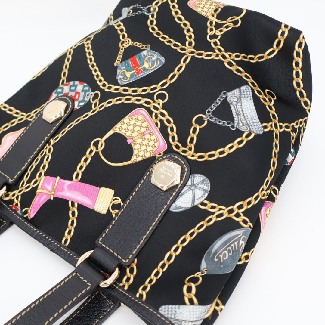 Gucci Chain Pattern Tote Shoulder Bag — view 4