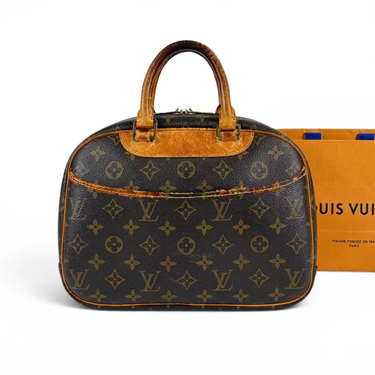Louis Vuitton Tourville Top Handle Bag Handbag Brown Monogram Lambskin