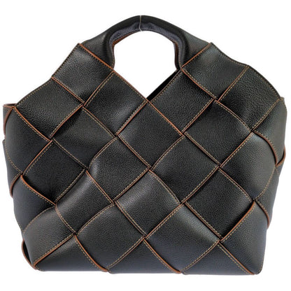 Loewe Woven Basket 2-Way Handbag Black — view 3