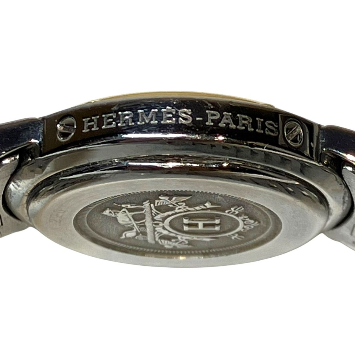 Hermes Clipper Watch SS Quartz White Dial — view 7