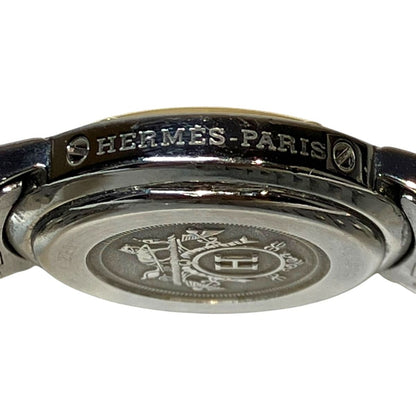 Hermes Clipper Watch SS Quartz White Dial — view 7