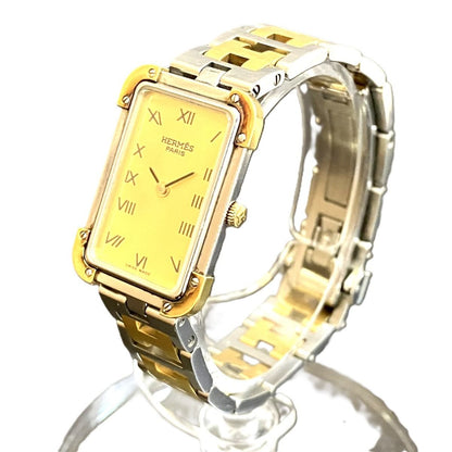 Hermes Croajour Watch SS Quartz Gold Dial — view 2
