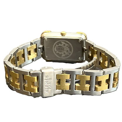 Hermes Croajour Watch SS Quartz Gold Dial — view 5