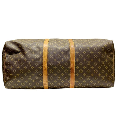 Louis Vuitton Keepall 60 Monogram Boston Bag Leather Canvas — view 3