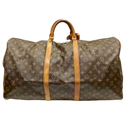 Louis Vuitton Keepall 60 Monogram Boston Bag Leather Canvas — view 2